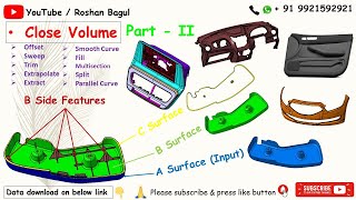 Basic Close Volume in Catia V5 | A surface | B surface | C Surface | Parting Line | Part - II