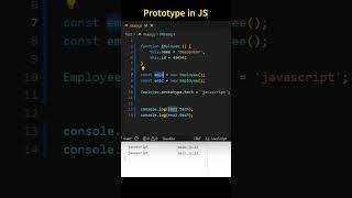 How to use Prototype to add a new property to constructor function in JS #shorts #javascript