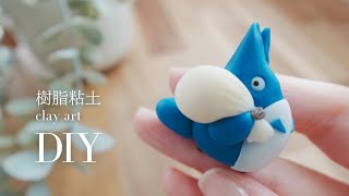 樹脂粘土｜中トトロのマグネットを作ってみました🌳clay art marking magnet.