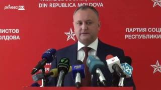 Conferință de presă susținută de președintele PSRM, Igor Dodon