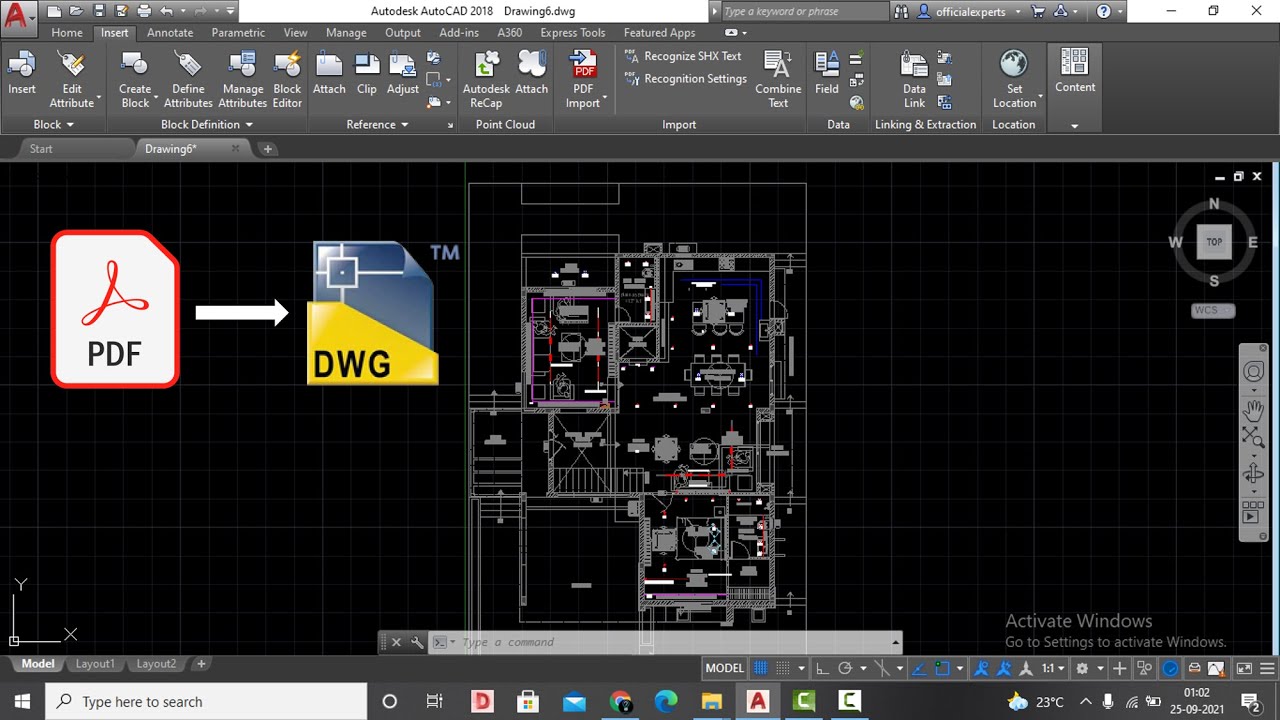 Importing PDF File In Autocad - YouTube