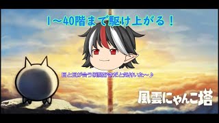 風雲にゃんこ塔攻略!(1～40階まで)　　　「にゃんこ大戦争」