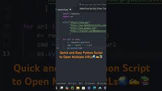 Quick and Easy Python Script to Open Multiple URLs🌏✍️📚