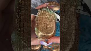 Colorful Gold Soap Cutting #satisfying #short #shorts #viral #shortsfeed #asmr