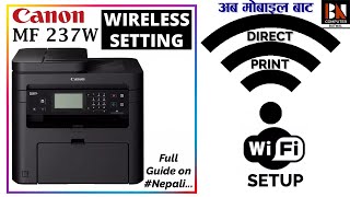 Canon MF237W Printer Wifi Setup | Wireless Settings Full Guide in #nepali