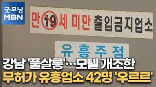 강남 '풀살롱'…모텔 개조한 무허가 유흥업소 42명 '우르르' [굿모닝MBN]