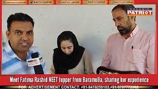 Meet Fatima Rashid NEET topper from Baramulla, sharing her experience