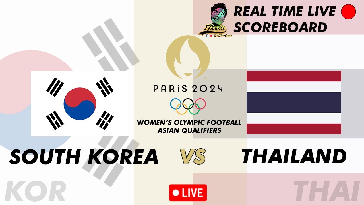 LIVE🔴South Korea Vs Thailand AFC Women's Olympic Football Tournament ...