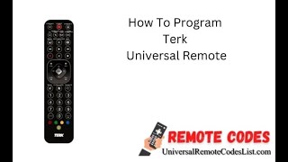 How to Program Terk Universal Remote Codes [2026]