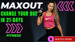 INTENSE HIIT Workout To Burn Fat All Over: HIIT, Strength & Pilates ABS | 21-Day MAXOUT Challenge