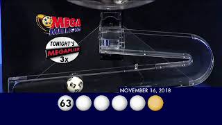 MegaMillions Drawing 11 16 2018