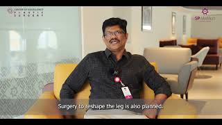 Dr Sreelal S, Plastic Surgeon at SP Medifort Hospital saves man's leg severed in an accident.