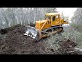 Bulldozer making logging roads