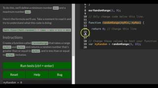 Generate Random Whole Numbers within a Range, freeCodeCamp Basic Javascript