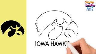 How To Draw Iowa Hawkeyes Logo Step By Step
