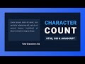 Live Character Count | HTML, CSS And Javascript