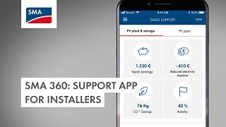 SMA 360: Support App for Installers