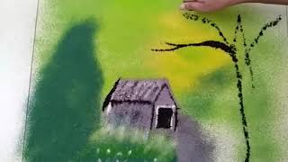 Simple Easy Nature Flower And Birds Rangoli By Saanvi Arts Simplest Poster Rangoli