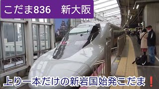 【2023年ダイヤ改正初日・一日一本だけの新岩国始発⁉】こだま836号時刻通りに到着。ここでのぞみの接続待ちで7分停車します❗