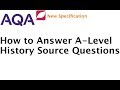 How to answer A level source questions for AQA