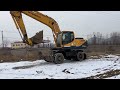 hyundai 210w 9 used construction engineering wheel digger excavator