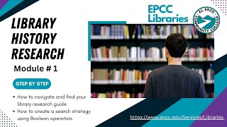 EPCC History Library Online Orientation Video - Module 1