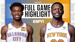 Oklahoma City Thunder vs. New York Knicks [FULL GAME HIGHLIGHTS] | NBA on ESPN
