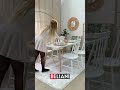 beliani extending dining table white with light wood mirabel 2