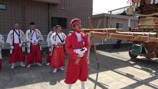 令和5年 笶原大明神 春祭り 宵宮 野原祭礼団 だんじり唄「めでた」　万宝寺にて