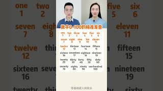 数字0 -100的正确发音示范#英语 #零基础英语 #英语单词