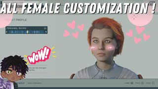 Starfield - All Female Character Customization Options, 4K FULL Game