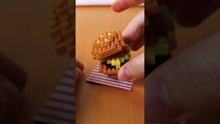 Is This Petit Block Burger Easy To Make? 🍔 #daiso #asmr #minifood #lego