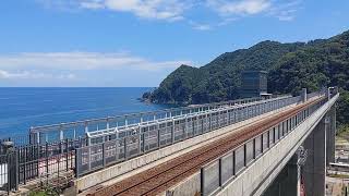 餘部鉄橋11時23分特急はまかぜ1号通過