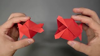 Origami 3D Fish / Talking Fish - How to fold