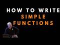 How to write simple functions  - Uncle Bob
