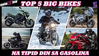 TOP 5 BIG BIKES NA TIPID SA GASOLINA l MOST FUEL EFFICIENT BIG BIKES l TIPID SA GAS l BASTIBOYZ