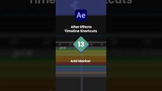 After Effects Timeline Shortcuts 13 - Add Marker | #aftereffects #aftereffectstutorial