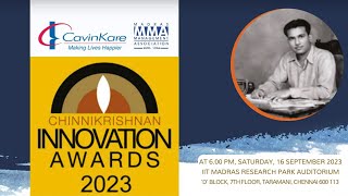 🌐 Live : 12th CavinKare - MMA Chinnikrishnan Innovation Awards function 2023