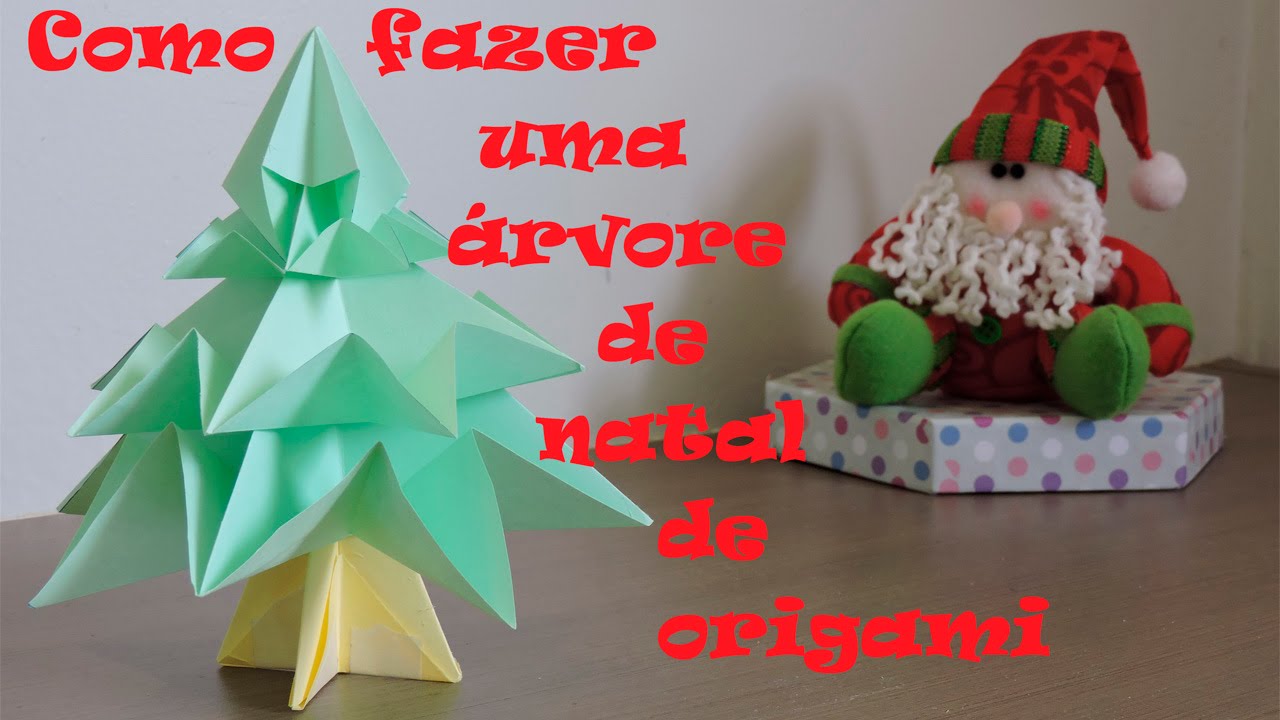 Como Fazer Árvore De Natal De Origami - YouTube