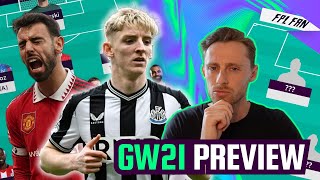 BUY BRUNO OR GORDON? ♻️ I FPL GW21 PREVIEW I Fantasy Premier League 24/25