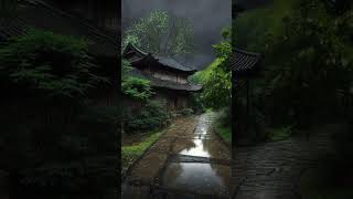 古道细雨，曾经的家乡现在只能漂泊着记忆