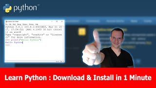 Learn Python Programming : Install Python in 1 minute