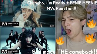 CHUNGHA(청하), I'm Ready + EENIE MEENIE (Feat. 홍중(ATEEZ)) MVs Reaction!!! (Kpop Fanboy Reacts)