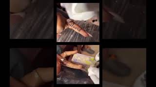 Davido and Chioma get tattoos of each other’s first name on their ring finger🥰 #davido #chioma