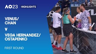 Venus/Chan v Vega Hernandez/Ostapenko Highlights | Australian Open 2023 First Round