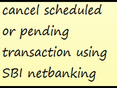 Cancel Scheduled Transaction Cancel Scheduled Transaction