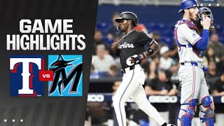Rangers vs. Marlins Game Highlights (5/31/24) | MLB Highlights
