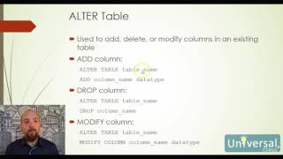 Lesson 5: Database Structures - UniversalClass MySQL Course