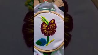 Beautiful🌹🌹 embroidery //roz// daily updates please subscribe #embroidery #art #handmade