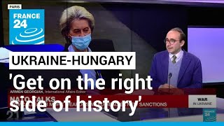 Russia sanctions: Ukraine urges Hungary to 'get on the right side of history' • FRANCE 24 English